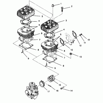 CYLINDER ASSEMBLY SPORT 0940443 and SPORT SKS 0940243 (4925052505033A)