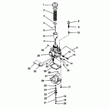 CARBURETOR ASSEMBLY SPORT 0940443 and SPORT SKS 0940243 (4925052505035A)