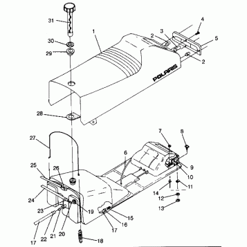 SEAT and GAS TANK ASSEMBLY RXL 0940768 (4925062506003A)