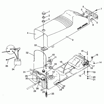 SEAT and GAS TANK ASSEMBLY RXL TOURING 0940869 (4925062506004A)