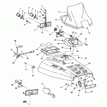 HOOD ASSEMBLY RXL 0940768 and RXL TOURING 0940869 (4925062506007A)
