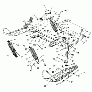 FRONT SUSPENSION and SKI RXL 0940768 and RXL TOURING 0940869 (4925062506011A)