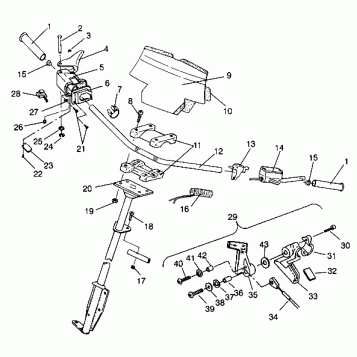 STEERING - HANDLEBAR ASSEMBLY RXL 0940768 and RXL TOURING 0940869 (4925062506013A)