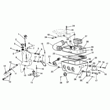 OIL TANK / AIR BOX ASSEMBLY RXL 0940768 and RXL TOURING 0940869 (4925062506033A)