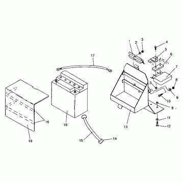 BATTERY BOX ASSEMBLY RXL 0940768 (4925062506035A)