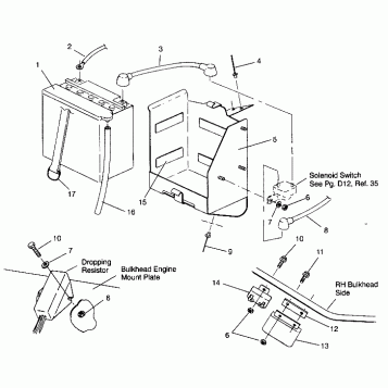 BATTERY BOX ASSEMBLY RXL TOURING 0940869 (4925062506036A)