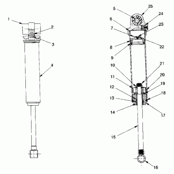 FOX SHOCK, GAS - REAR RXL TOURING 0940869 (4925062506039A)