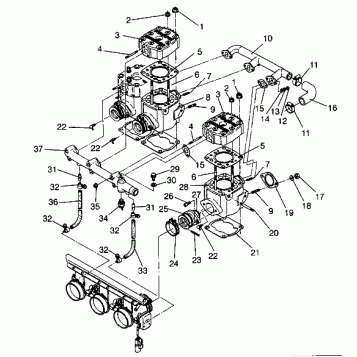 CYLINDER ASSEMBLY RXL 0940768 and RXL TOURING 0940869 (4925062506041A)