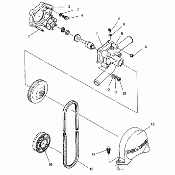 WATER PUMP RXL 0940768 and RXL TOURING 0940869 (4925062506043A)