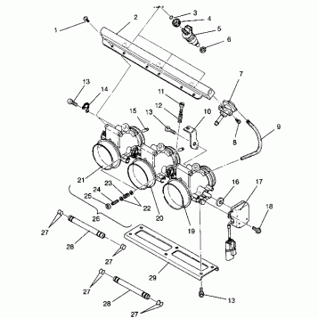 THROTTLE ASSEMBLY RXL 0940768 and RXL TOURING 0940869 (4925062506048A)