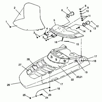 HOOD ASSEMBLY 440 0942760 and 440 SKS 0942560 (4925072507005A)