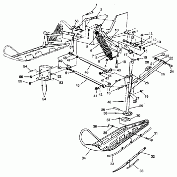 FRONT SUSPENSION and SKI 440 0942760 and 440 SKS 0942560 (4925072507009A)