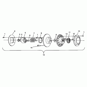 DRIVEN CLUTCH ASSEMBLY 440 0942760 and 440 SKS 0942560 (4925072507026A)
