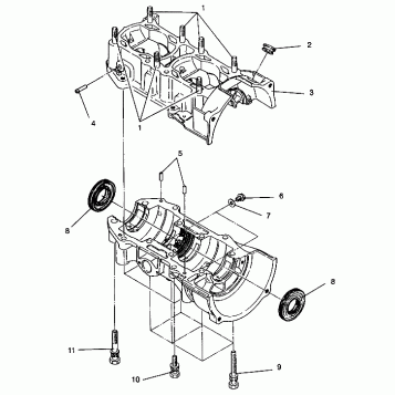 CRANKCASE ASSEMBLY 440 0942760 and 440 SKS 0942560 (4925072507030A)
