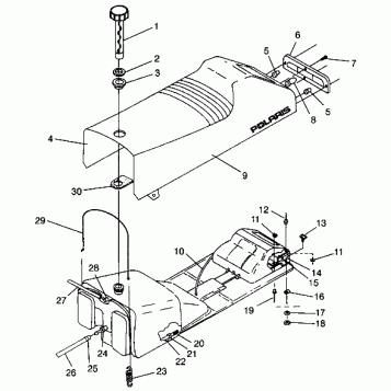 SEAT and GAS TANK ASSEMBLY 440 XCR 0941760 (4925182518002A)