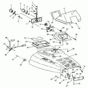 HOOD ASSEMBLY 440 XCR 0941760 (4925182518005A)