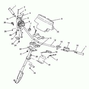 STEERING - HANDLEBAR ASSEMBLY 440 XCR 0941760 (4925182518015A)