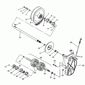 DRIVE TRAIN ASSEMBLY 440 XCR 0941760 (4925182518019A)