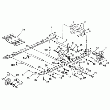SUSPENSION ASSEMBLY 440 XCR 0941760 (4925182518020A)
