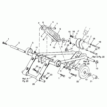 FRONT TORQUE ARM ASSEMBLY 440 XCR 0941760 (4925182518021A)