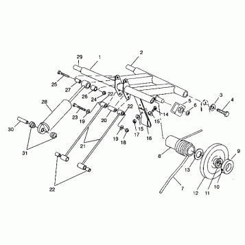REAR TORQUE ARM ASSEMBLY 440 XCR 0941760 (4925182518022A)