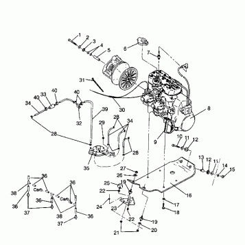ENGINE MOUNTING 440 XCR 0941760 (4925182518025A)