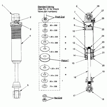 FOX SHOCK - IFS LH, RH 440 XCR 0941760 (4925182518028A)
