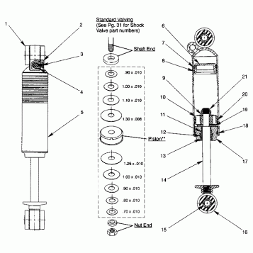 FOX SHOCK, GAS - MIDDLE 440 XCR 0941760 (4925182518029A)