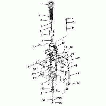CARBURETOR ASSEMBLY 440 XCR 0941760 (4925182518036A)