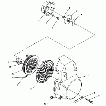 RECOIL STARTER ASSEMBLY 440 XCR 0941760 (4925182518040A)