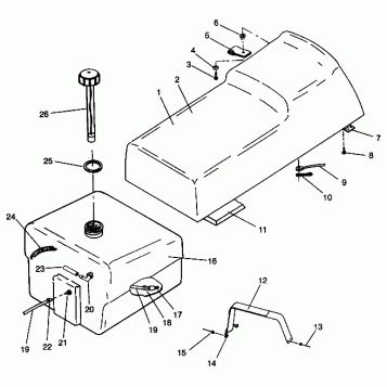 SEAT and GAS TANK ASSEMBLY WIDETRAK GT 0942061 (49261126110002)