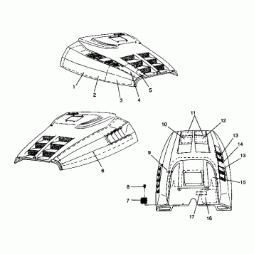 HOOD - FOAM/FOIL WIDETRAK GT 0942061 (49261126110008)