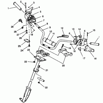 STEERING - HANDLEBAR ASSEMBLY WIDETRAK GT 0942061 (49261126110013)