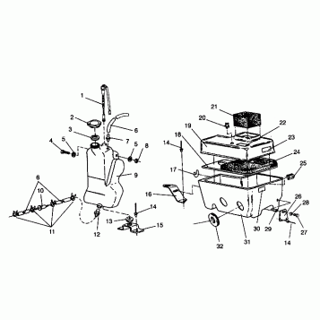 OIL TANK / AIR BOX ASSEMBLY WIDETRAK GT 0942061 (49261126110027)