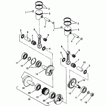 PISTON and CRANKSHAFT WIDETRAK GT 0942061 (49261126110031)