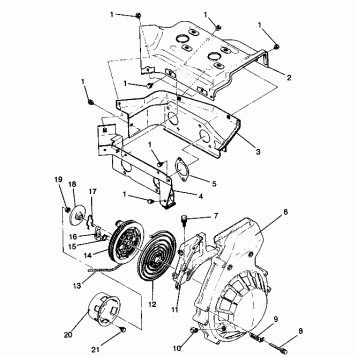 BLOWER HOUSING & RECOIL STARTER ASSEMBLY WIDETRAK GT 0942061 (49261126110033)