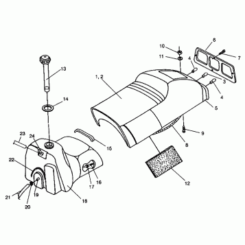 SEAT and GAS TANK ASSEMBLY 440 XCR SP 0941660 (4927082708002A)