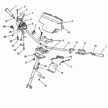 STEERING - HANDLEBAR ASSEMBLY 440 XCR SP 0941660 (4927082708015A)