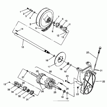 DRIVE TRAIN ASSEMBLY 440 XCR SP 0941660 (4927082708019A)