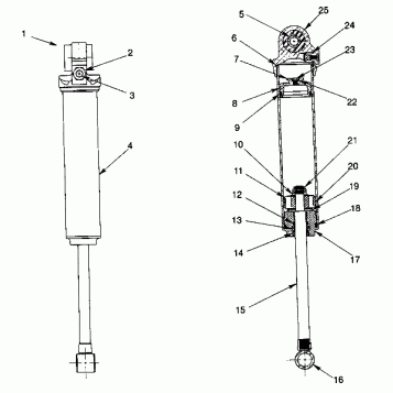 FOX SHOCK - GAS, REAR 440 XCR SP 0941660 (4927082708032A)