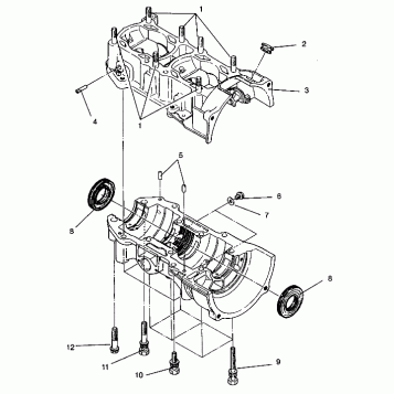 CRANKCASE ASSEMBLY 440 XCR SP 0941660 (4927082708033A)
