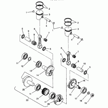 PISTON and CRANKSHAFT 440 XCR SP 0941660 (4927082708036A)