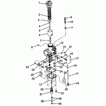 CARBURETOR ASSEMBLY 440 XCR SP 0941660 (4927082708037A)