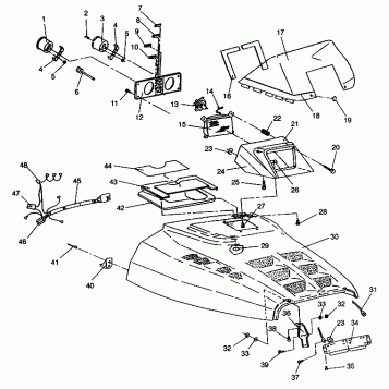 HOOD ASSEMBLY 600 XCR 0941667 (4927092709005A)