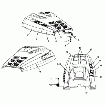HOOD - FOAM/FOIL 600 XCR 0941667 (4927092709008A)