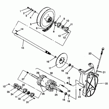 DRIVE TRAIN ASSEMBLY 600 XCR 0941667 (4927092709019A)