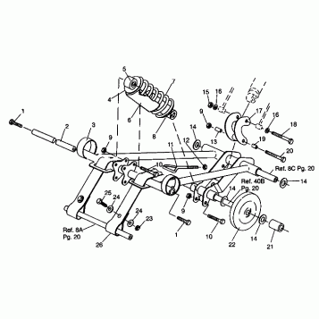 FRONT TORQUE ARM ASSEMBLY 600 XCR 0941667 (4927092709021A)