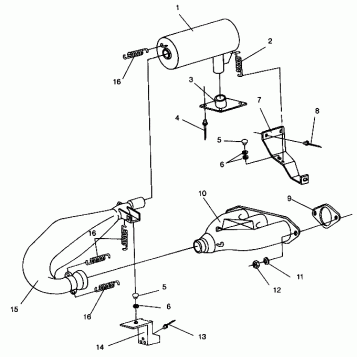 EXHAUST SYSTEM 600 XCR 0941667 (4927092709026A)