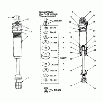 FOX SHOCK - IFS LH, RH 600 XCR 0941667 (4927092709029A)