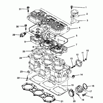 CYLINDER ASSEMBLY 600 XCR 0941667 (4927092709034A)